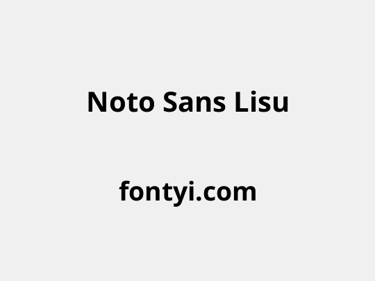 Noto Sans Lisu