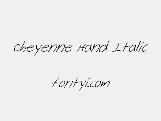 Cheyenne Hand Italic