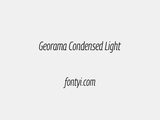 Georama Condensed Light