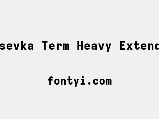 Iosevka Term Heavy Extended