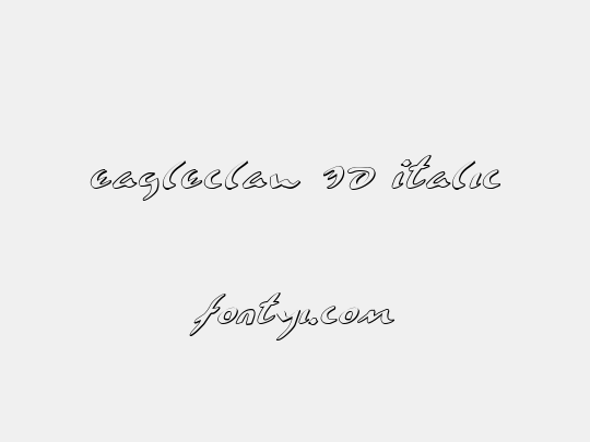 Eagleclaw 3D Italic