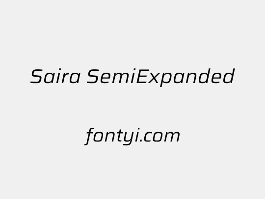 Saira SemiExpanded
