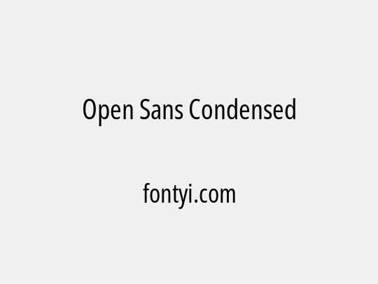 Open Sans Condensed