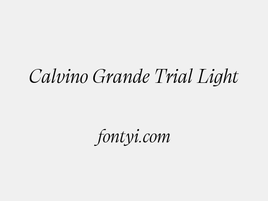 Calvino Grande Trial Light