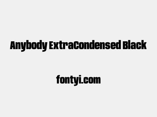 Anybody ExtraCondensed Black
