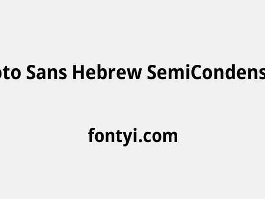 Noto Sans Hebrew SemiCondensed