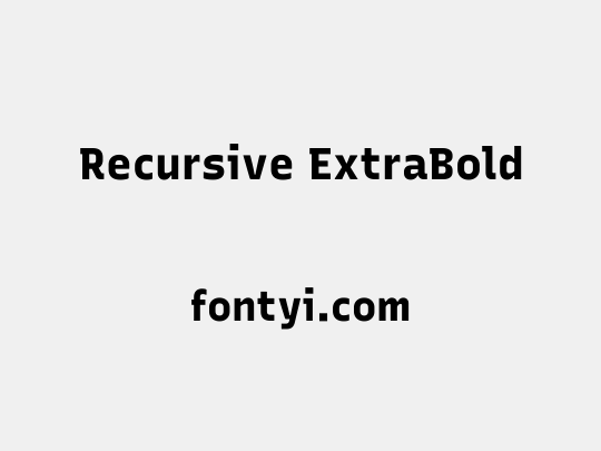Recursive ExtraBold