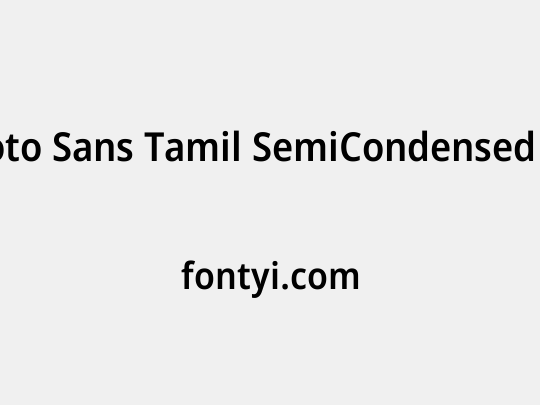 Noto Sans Tamil SemiCondensed SemiBold