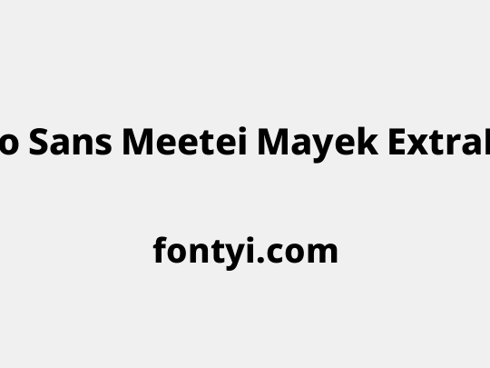 Noto Sans Meetei Mayek ExtraBold