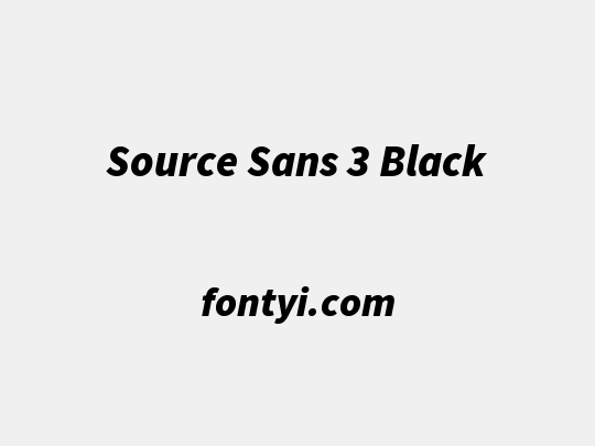 Source Sans 3 Black