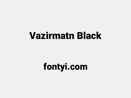 Vazirmatn Black