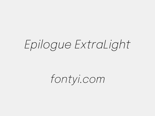 Epilogue ExtraLight