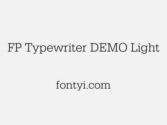 FP Typewriter DEMO Light