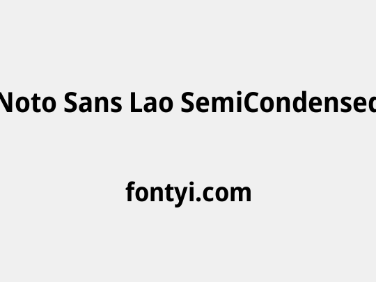 Noto Sans Lao SemiCondensed