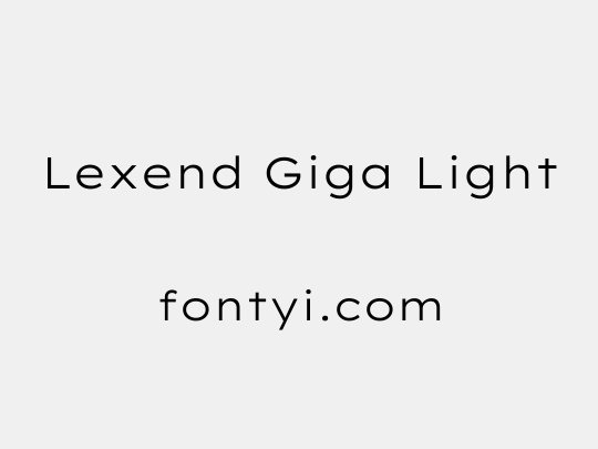Lexend Giga Light