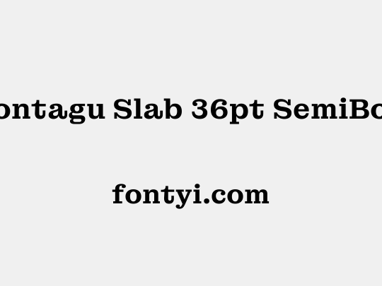 Montagu Slab 36pt SemiBold