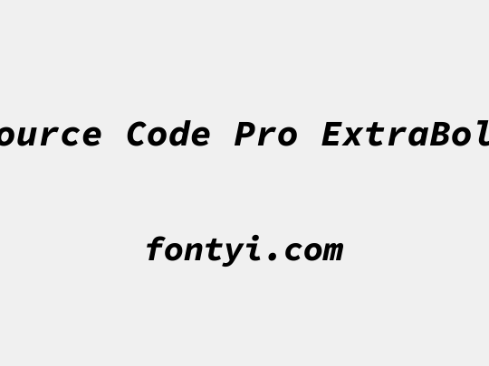 Source Code Pro ExtraBold