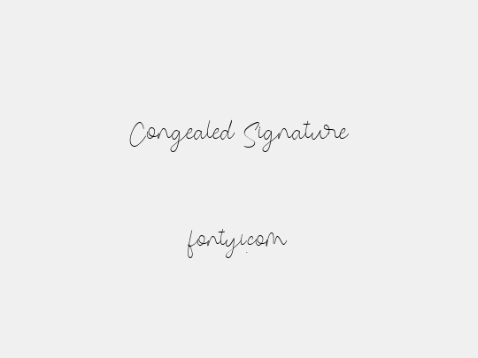 Congealed Signature