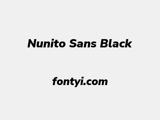 Nunito Sans Black