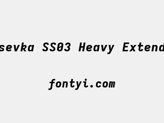 Iosevka SS03 Heavy Extended