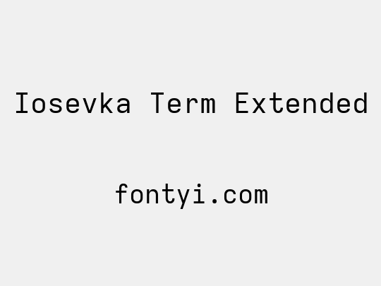 Iosevka Term Extended