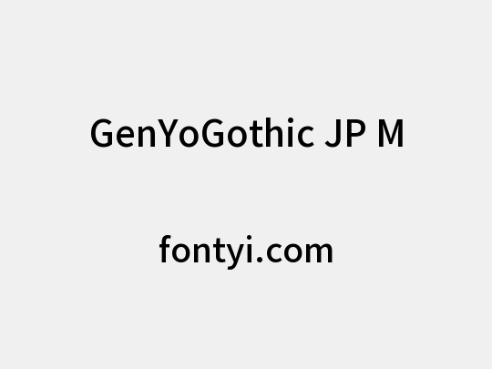 GenYoGothic JP M