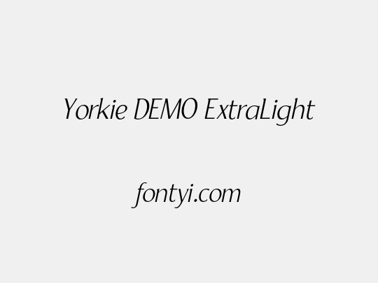 Yorkie DEMO ExtraLight
