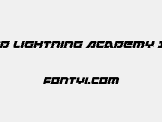 Armed Lightning Academy Italic