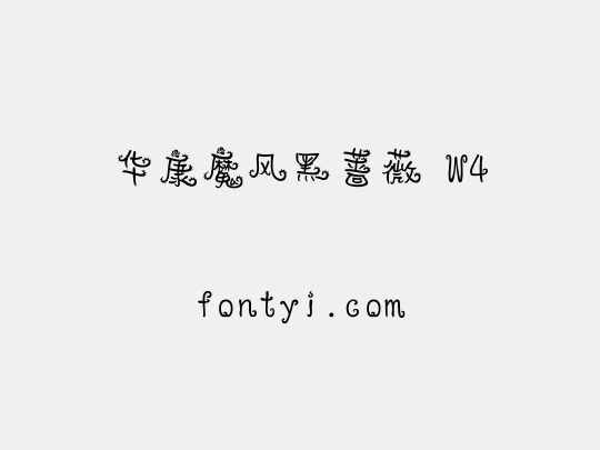 华康魔风黑蔷薇 W4