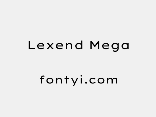 Lexend Mega