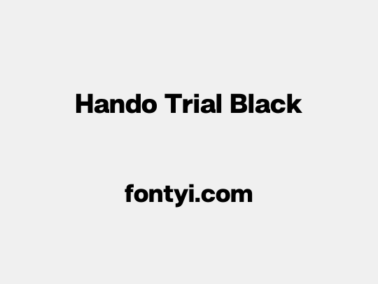 Hando Trial Black