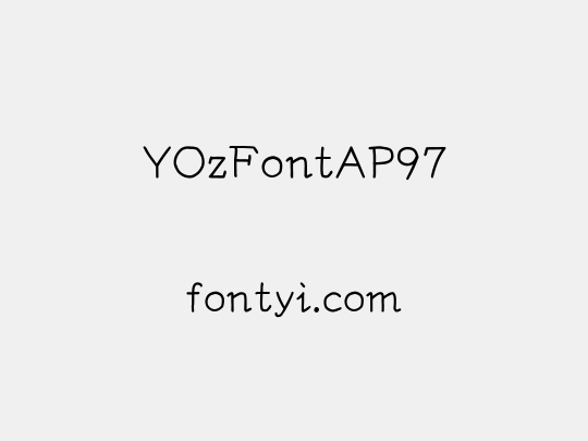 YOzFontAP97