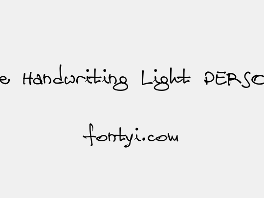 Jamie Handwriting Light PERSONAL USE