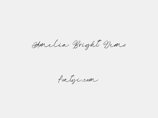 Amelia Bright Demo