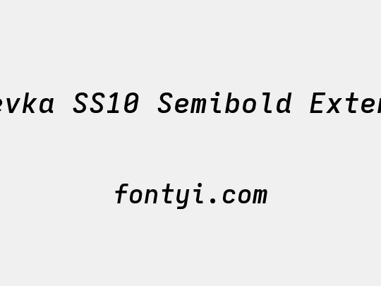 Iosevka SS10 Semibold Extended