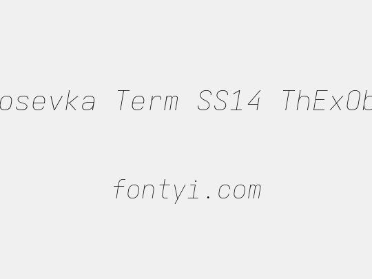 Iosevka Term SS14 ThExObl