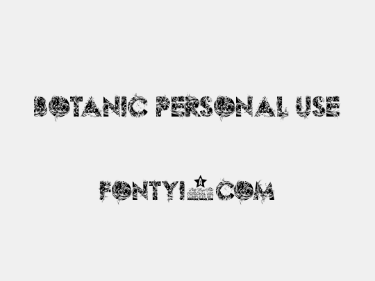 BOTANIC PERSONAL USE