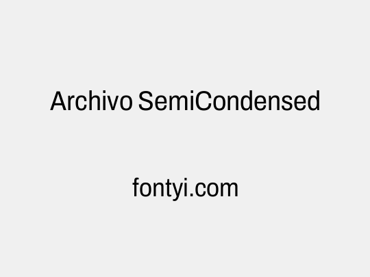 Archivo SemiCondensed