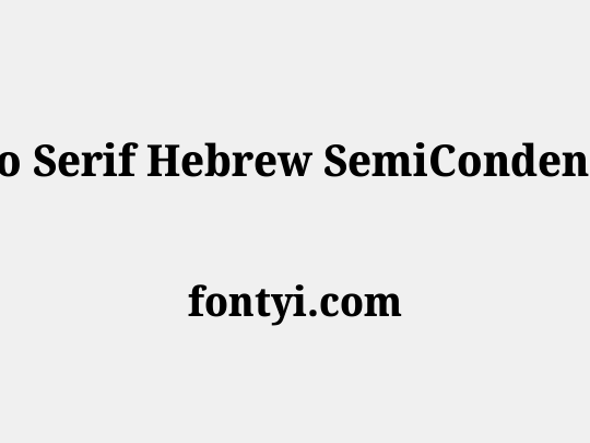 Noto Serif Hebrew SemiCondensed ExtraBold