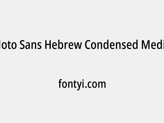 Noto Sans Hebrew Condensed Medium
