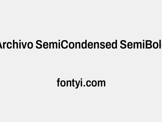 Archivo SemiCondensed SemiBold