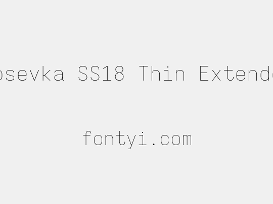 Iosevka SS18 Thin Extended