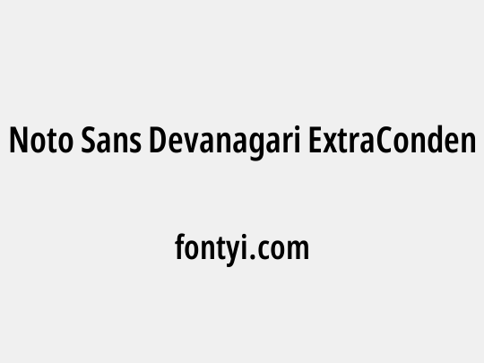 Noto Sans Devanagari ExtraCondensed SemiBold