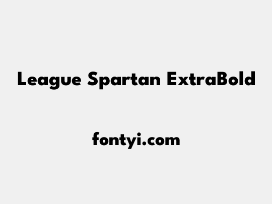League Spartan ExtraBold