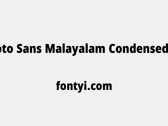 Noto Sans Malayalam Condensed Black