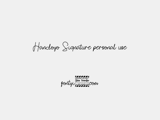 Handoyo Signature personal use