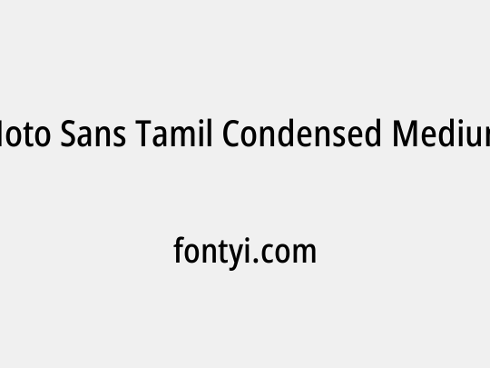 Noto Sans Tamil Condensed Medium