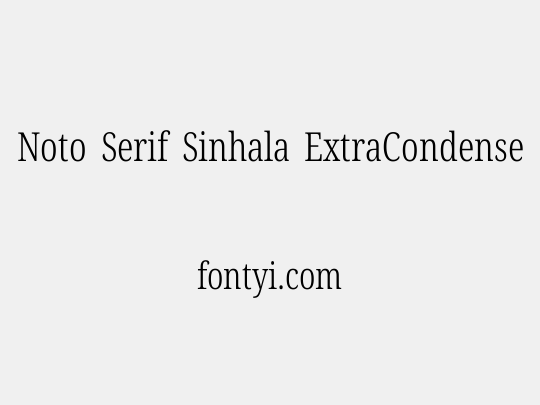 Noto Serif Sinhala ExtraCondensed Light