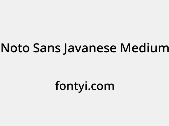 Noto Sans Javanese Medium