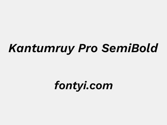 Kantumruy Pro SemiBold